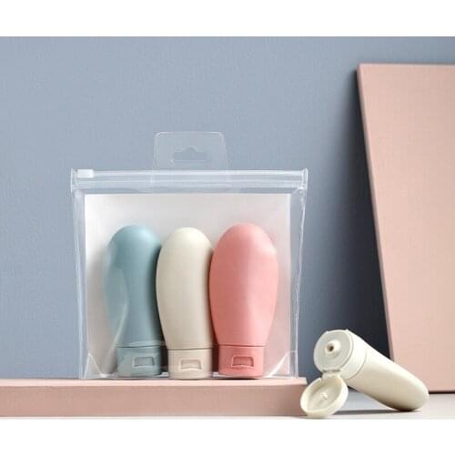 60set 60ml*3pcs Extruded hose emulsion bottle,Cleansing milk\Body Wash\ShampooTravel suits, cosmetics sub-filling bottle