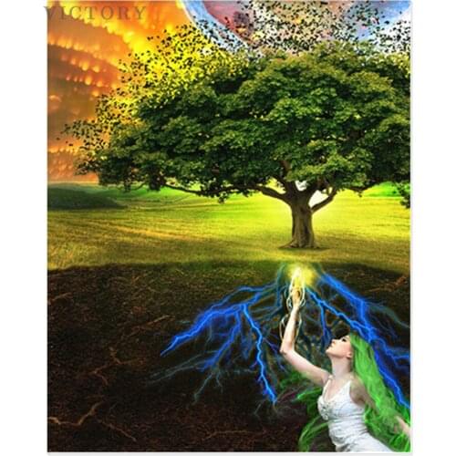 Diamond Embroidery Witch Diamond Painting Fantasie Goddess Picture of Rhinestones Handmade 5D Diy Home Decoration Crafts