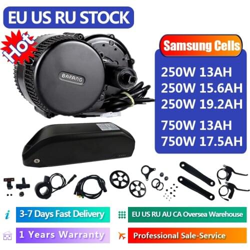 Bafang 48V 750W Brushless Motor BBS02B Electric Mid Drive Motor with E Bike Battery 13/20AH 36V 250W BBS01B Conversion Kit