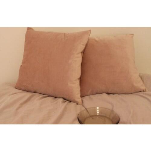 Velvet soft pillow case solid color pillow case 45x45cm home decoration bed sofa cushion pillow pink pillow case