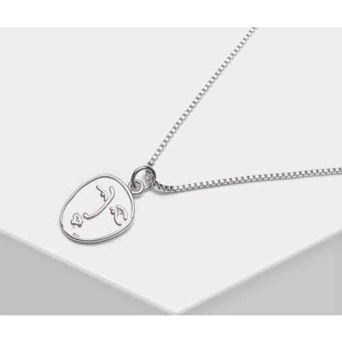 Amorita boutique Vintage cute face pendant necklace