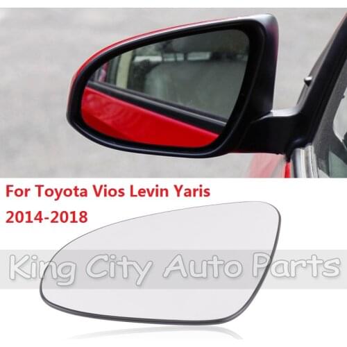 CAPQX For Toyota Vios Levin Yaris 2014 2015 2016 20017 2018 Car Rearview Mirror Glass Side Mirror Lens With Heating or not