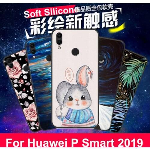 6.21" Fundas For Huawei P Smart 2019 Case cute cartoon soft phone Case For Huawei PSmart P Smart 2019 Protection Shell cover