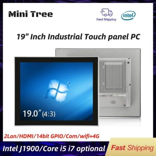 19.1"Sensitive Monitor Intel Core i5 i7 7267U 7200U 7550U HDMI 2*RS485 Com 14bit GPIO Industry Touch Screen with 3G/4G Module