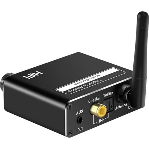 192kHz Digital To Analog Audio Converter With Compatible Receiver Hi-Fi Stereo Audio Amplifier Coaxial/Optical/U Disk Compatible