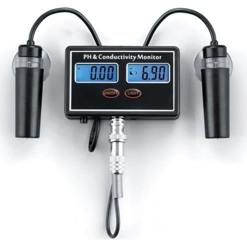 Digital Online PH EC Monitor 0.01 Conductivity Water Quality Tester 2in1LCD pH EC Real-time Monitoring for Fish Tank Aquarium