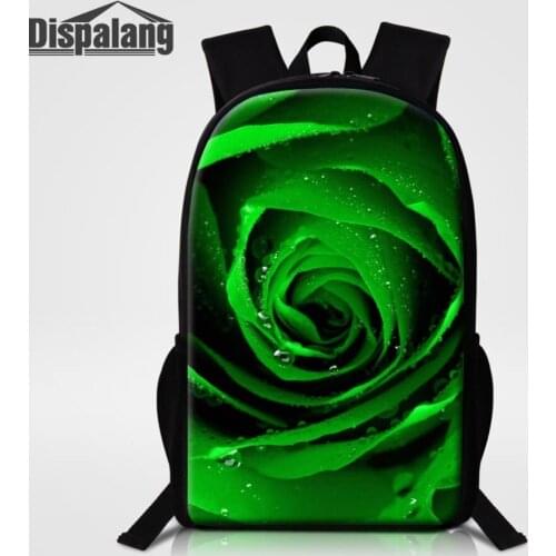 Dispalang Women New Fashion Backpacks To School Flower Rose Print Schoolbags For Girls Daily Bagpack Floral Female Rucksack Pack