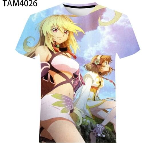 Top New Japanese Anime Game 3D Tales Of The Abyss Printed T-Shirt Mens Childrens Harajuku Fashion Street Style O-Collar Cool