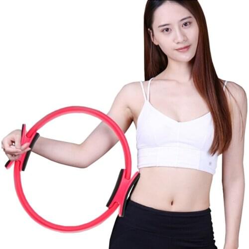 Pilates Ring Magic Circle Body Sport Exercise Fitness Strength Yoga Tool-Pink