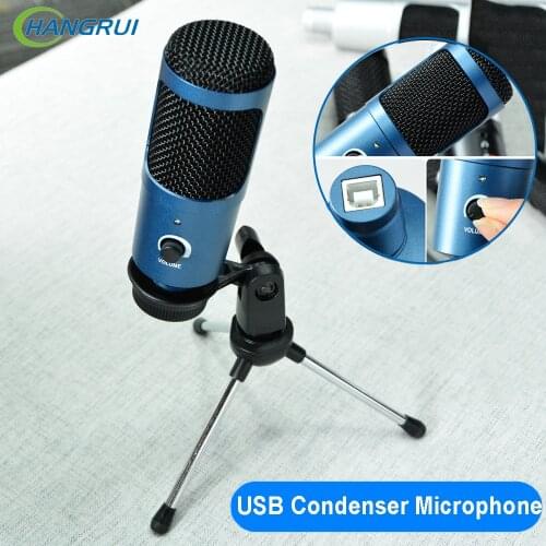 USB Condenser Microphone Karaoke For Computer Laptop Professional Recording Studio Streaming Youtube TIKTOK microfono profesor