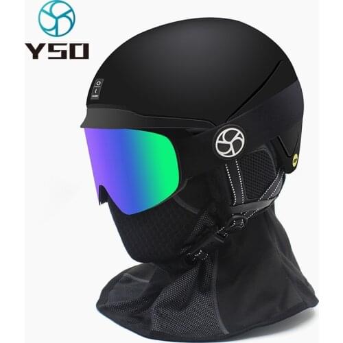 YSO magnetic lens ski goggles double layers UV400 anti-fog big ski mask glasses skiing snow men women Fashion snowboard goggles
