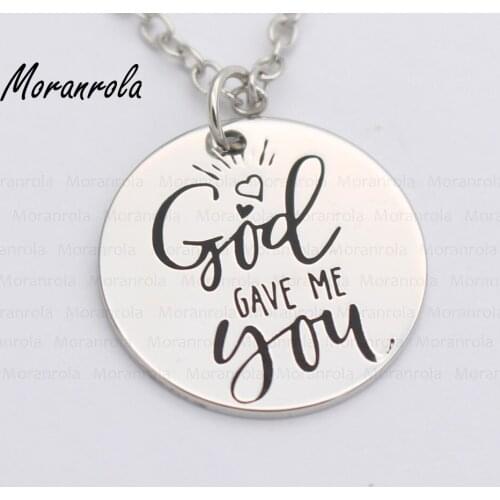 New arried" God gave me you"Copper necklace Keychain,charm Hand Stamped Jewelry anniversary wedding Valentines Day gift for her