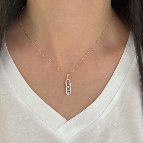 NEW Trendy 925 Silver Necklace Turkish Jewelry Birthday Gift Zircon Fashion Necklace For Women Minimalist Style Luxury Designer
