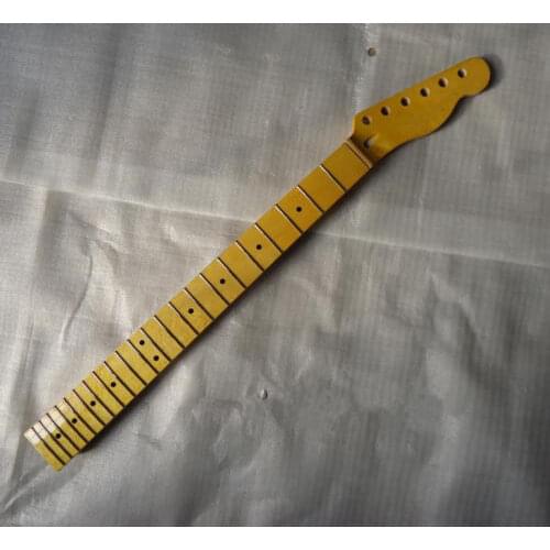 New Electric Guitar Neck yellow Maple 22 Fret for TELE style parts