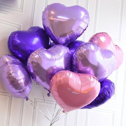 Wholesale Retail Multi Colors 5pcs/lot wedding wedding decorations 18inch heart-shaped foil balloon toy wholesale birthday party