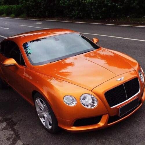 1.52*18M Glossy Metallic Pearl Film Car Paint Protection Orange Metallic Film Vinyl Wrap