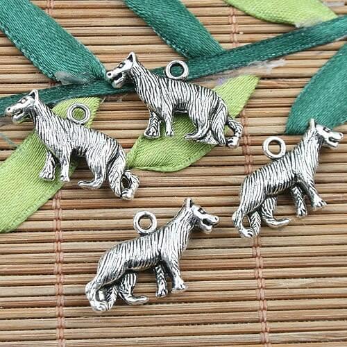 Tibetan Silver color wolf design charms 20pcs EF0059