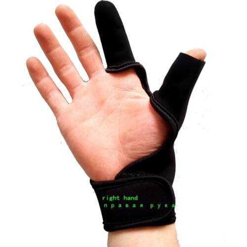 2 Durable waterproof fly neoprene Fishing Gloves half protector Anti-Slip Anti-cut Three finger slip anti cut rod wear HANGUO