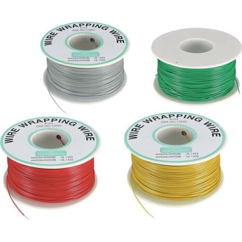 30 AWG Wrapping Wire Colors Single Strand Copper Cable Ok Wire Electrical Wire for Laptop Motherboard PCB Solder