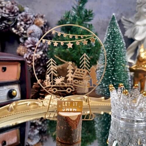 Panalisacraft Christmas crystal ball diecut Metal Cutting Dies Craft Dies Scrapbook Card Making Album Embossing Stencil Die cut