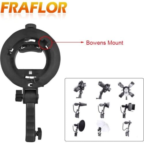 Hand-held Flash Holder Bracket S Type Chuck Convenient Flash Lamp Bracket Hold Chuck Umbrella Hole Multi-purpose Enclosure Lamp