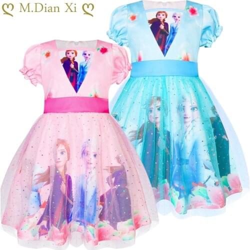 Snow Queen Frozen 2 Christmas Gift Baby Girls Dress Cinderella Cosplay Costume Party Dress Princess Dress Cinderella Costume