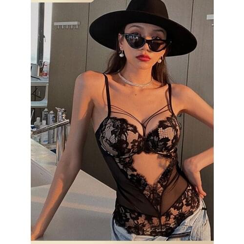 Sexy Conjoined Body Cut Out Lace Underwear Gather Up The Accessory Milk To Prevent Sagging New 2021 Burst Sex Temptation Bra