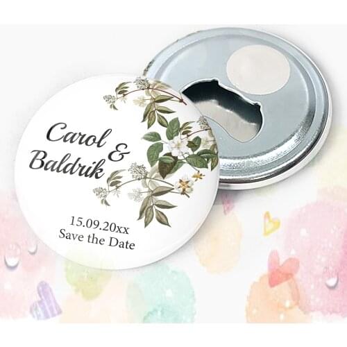 Save The Date Metal The Opener Magnet wedding, henna, christening 25 pcs