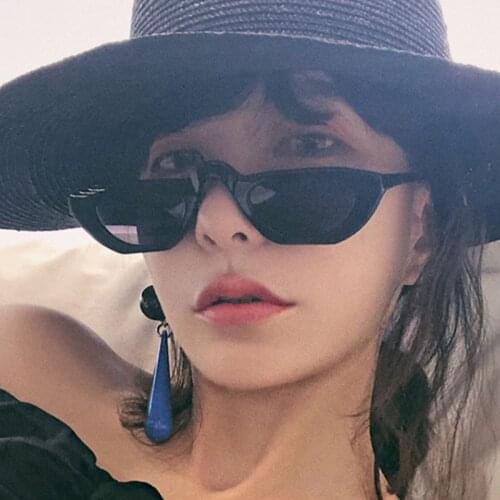 New Personalized Hip Hop Circle Sunglasses Women Fashion Brand Designer Mirror Small Frame Cateye Sun Glasses For Female Shades