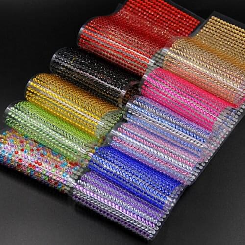 Rhinestones flatback Sticker 3mm 4mm 5mm 6mm Acrylic Crystals Self-Adhesive Diamante Pearls Wall Sticker Scrapbooking Sticker