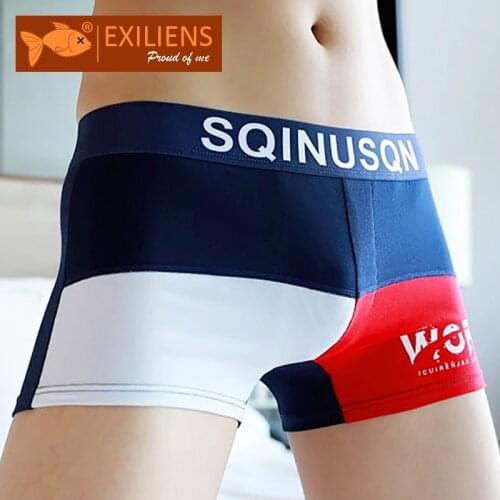 EXILIENS New Brand Cotton Boxer Men Underwear WORK Cueca Masculina Ropa Interior Hombre Mens Boxers Homme Man Calzoncillos M-3XL