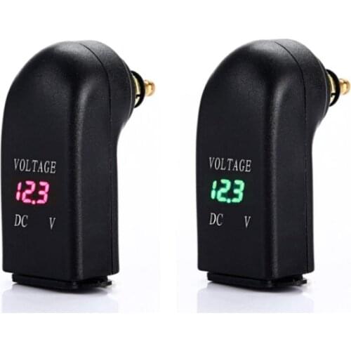 Waterproof 12V Dual USB Charger Power Adapter LED Voltmeter DIN Plug Socket for BMW Triumph Hella Motorcycle