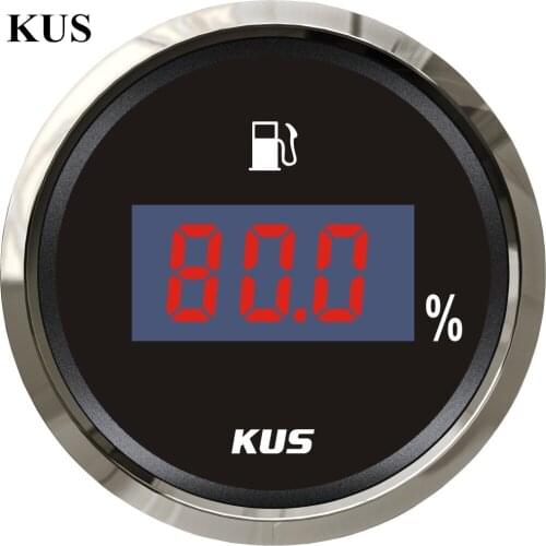 Top Quality!!! 52mm Digital fuel level gauge fuel level meter 0-190ohm signal for boat car