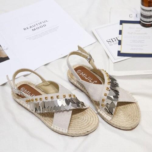 Women sandals summer flat pearl sandals flip flops rome shoes string bead slippers mujer gladiator sandalias sapatos femininos