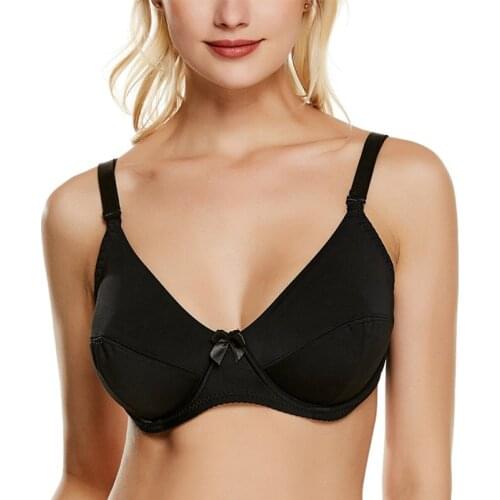 Womens Lingerie Sexy Bras Support Bralette Underwired Support Adjusted BH Top Plus Size Lager Bosom 40-54 D DD E F G Cup