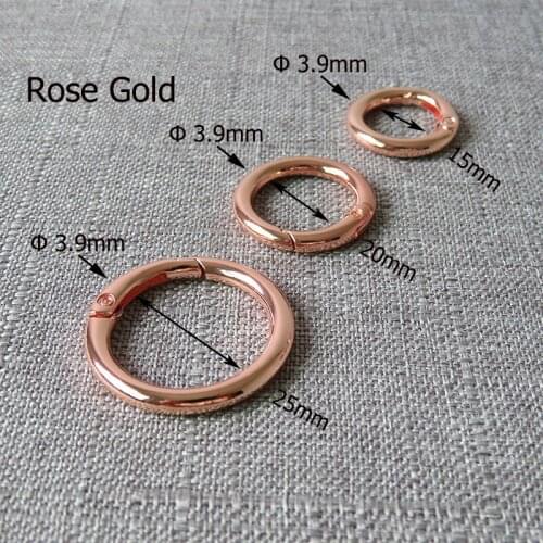 1 pcs 15mm 20mm 25mm Metal spring gate O rings openable keychain leather bag belt strap buckle snap clasp clip trigger accessory