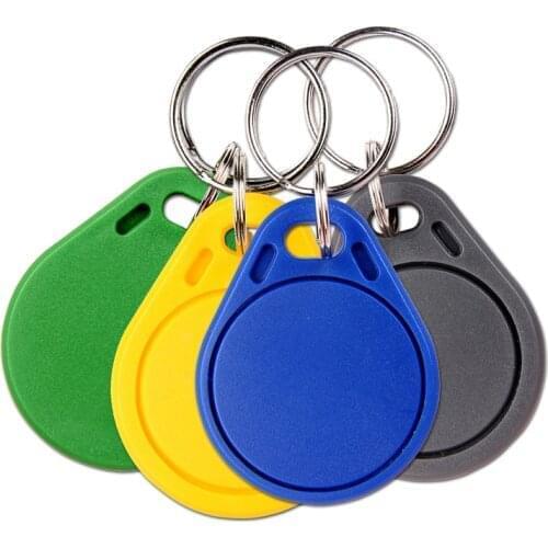 100pcs RFID Tag 125KHz EM Proximity RFID Card Keyfobs Key Fob Access Control Smart Card 11 Colors Keyfob Free Shipping