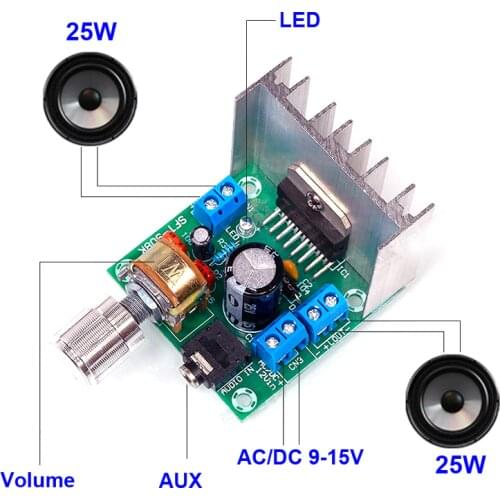 2*25W TDA7297 Digital Dual Channel Stereo Audio Amplifier Board Class AB AC/DC9-15V Minil amp Analog Mini Power Amplifier