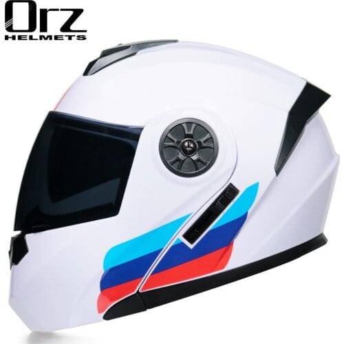 2021 Professional Racing Helmet Modular Dual Lens Motorcycle Helmet Full Face Safe Helmets Casco Capacete Casque Moto S M L