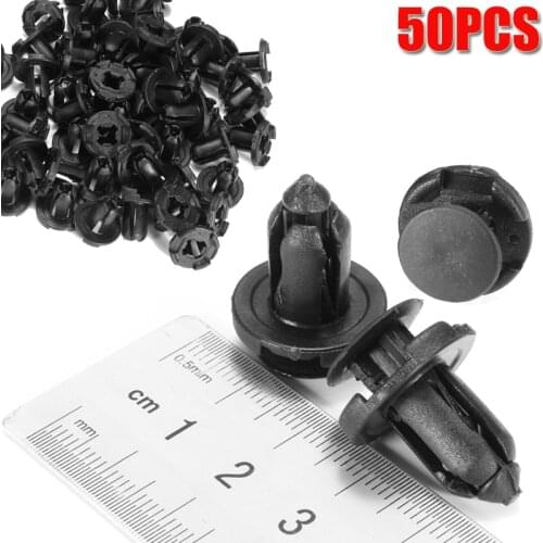 50Pcs/Set 9mm Auto Bumper Fender Mudflap Splash Guard Rivet Push Plastic Clips Retainer For Mitsubishi Endeavor Outlander