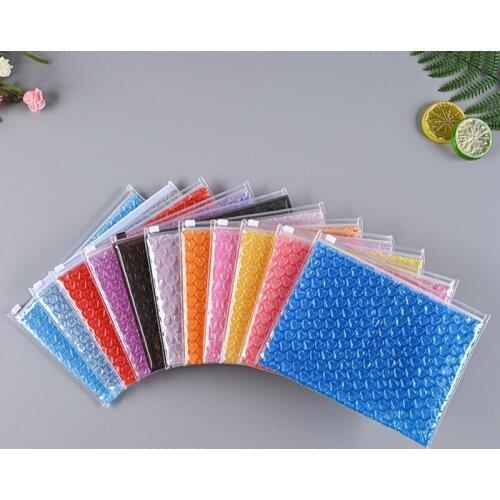 50Pcs Colorful Bubble Envelopes Ziplock Bubble Bag 21x16cm Small Gift Packaging Bags Zipper Lock Bubble Mailer Shockproof Bags