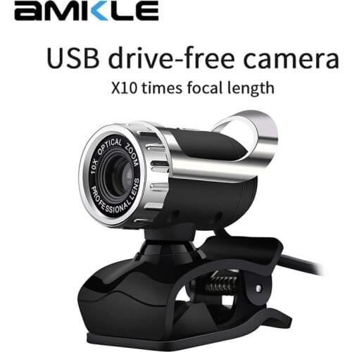 A859 Web Camera USB High Definition Webcam Web Cam 360 Degree MIC Clip-on for Skype for Youtube Computer PC Laptop