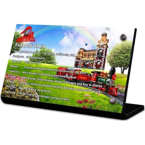 Acrylic display stand brand for 71044 Train and Station toys building blocks