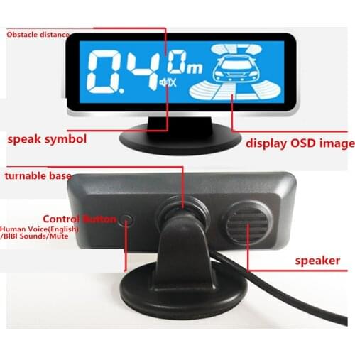 Car Parking Sensor Parktronic 8 Sensors Automobile Reversing Radar Electronics Auto Detector Backing Assistance Kit Voice alarm