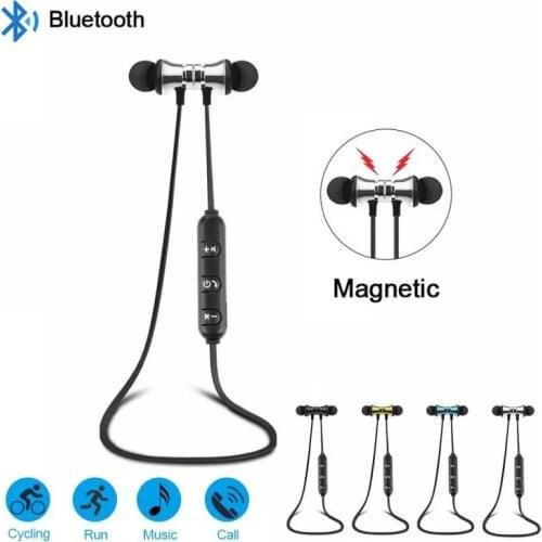 Wireless Magnetic Bluetooth Headset V4.2 Wireless Bluetooth Earphone Wireless Stereo Magnetic Earbuds With Mic Headset Sports