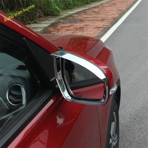 Lapetus Rearview Mirror Rain Shade Rainproof Cover Trim Chrome Fit For Suzuki Vitara Escudo 2015 - 2019 ABS Auto Accessories