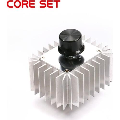 5000W High Power SCR Electronic Voltage Regulator Switch AC 220V Regulator SCR Dimming Thermostat Aluminum Alloy Cooling