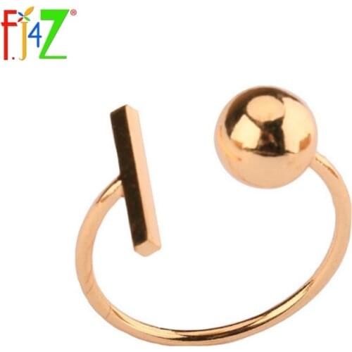 F.J4Z Brand New Fashion Simple Cool Street Style Rings Qualities Adjustable Brass Rings For Woman Anillos De Mujeres