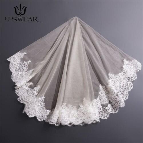 High Quality Champagne Sequined Lace Bridal Veil Single Layer Long Veil Bride Velo De Novia Wedding Accessories Bridal 5M Veils
