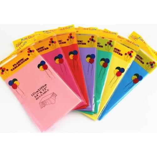 Hot sale (2 ize) Disposable Tablecloth Anti-oil Table Cloth Tableware for Kids Happy Birthday Party Plastic Tablecover Supplies